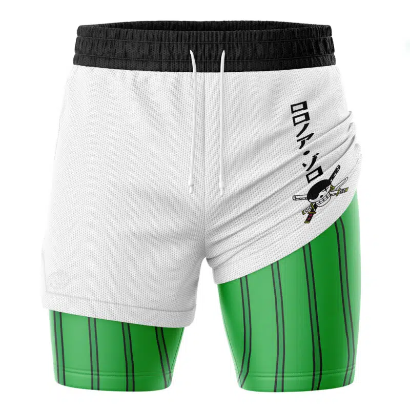Roronoa Zoro One Piece 2-in-1 Performance Shorts - Image 2