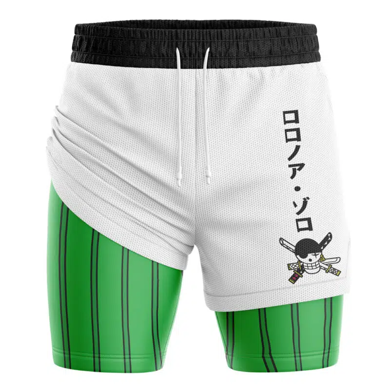 Roronoa Zoro One Piece 2-in-1 Performance Shorts - Image 3