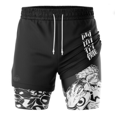 Ryomen Sukuna Jujutsu Kaisen 2-in-1 Performance Shorts