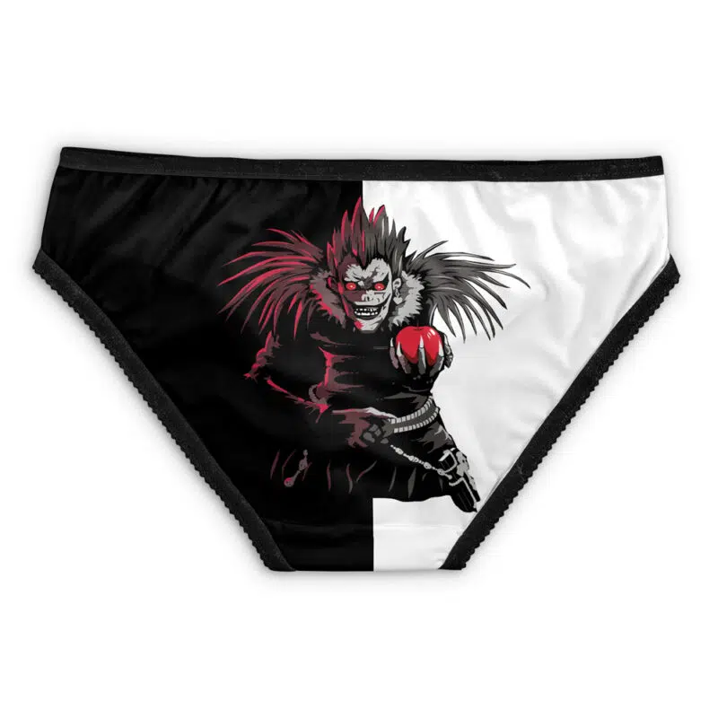 Black and white underwear featuring an illustration inspired by Cowboy Bebop, with a bold design perfect for fans of the anime.