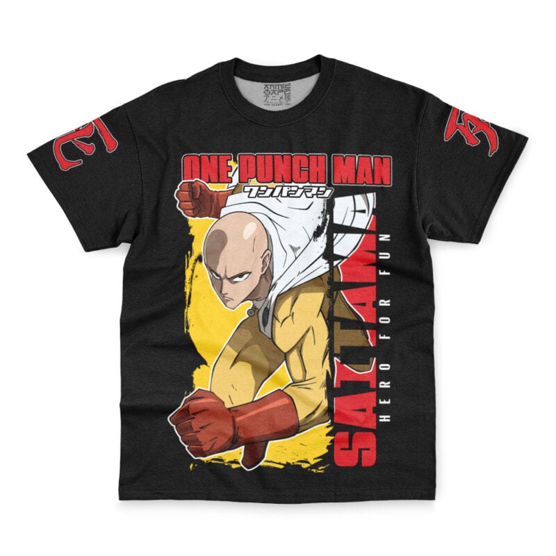 Saitama Hero For Fun One Punch Man Streetwear T-Shirt - Image 2