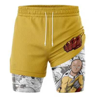 Saitama One Punch Man 2-in-1 Performance Shorts