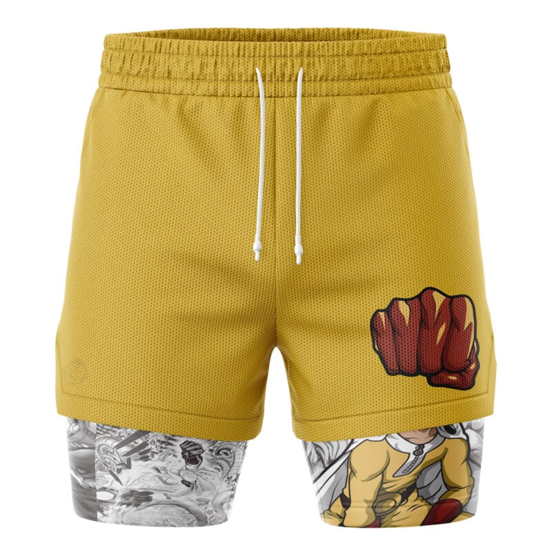 Saitama One Punch Man 2-in-1 Performance Shorts