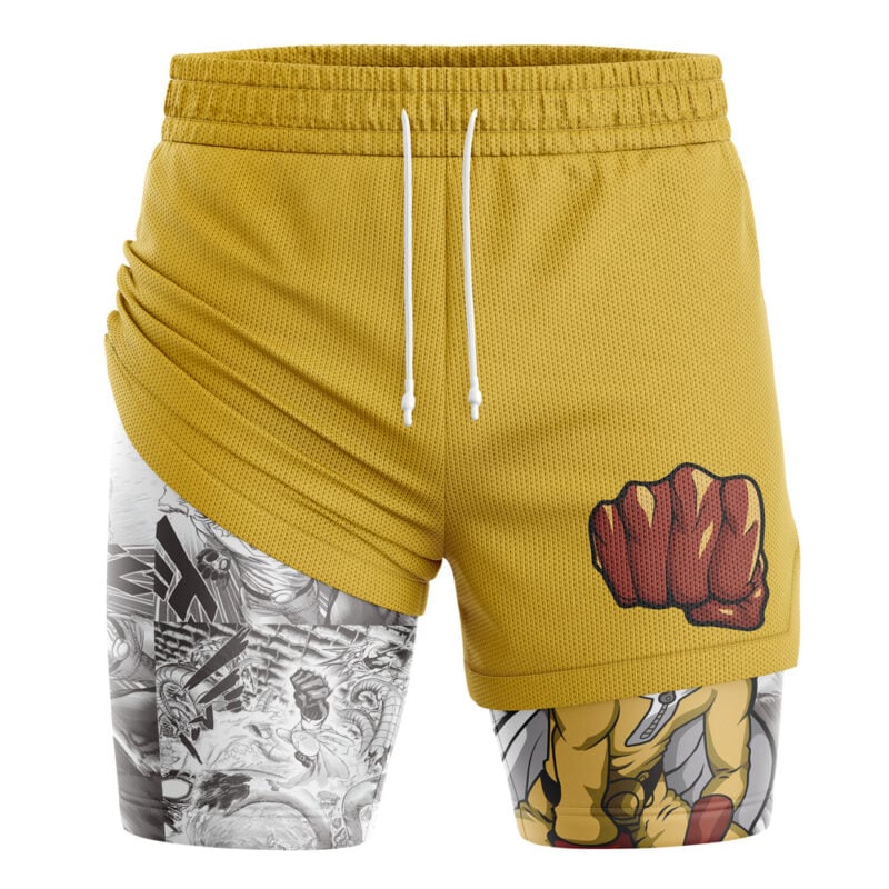 Saitama One Punch Man 2-in-1 Performance Shorts