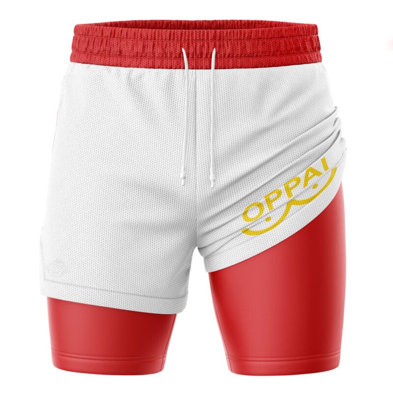 Saitama Oppai One Punch Man 2-in-1 Performance Shorts
