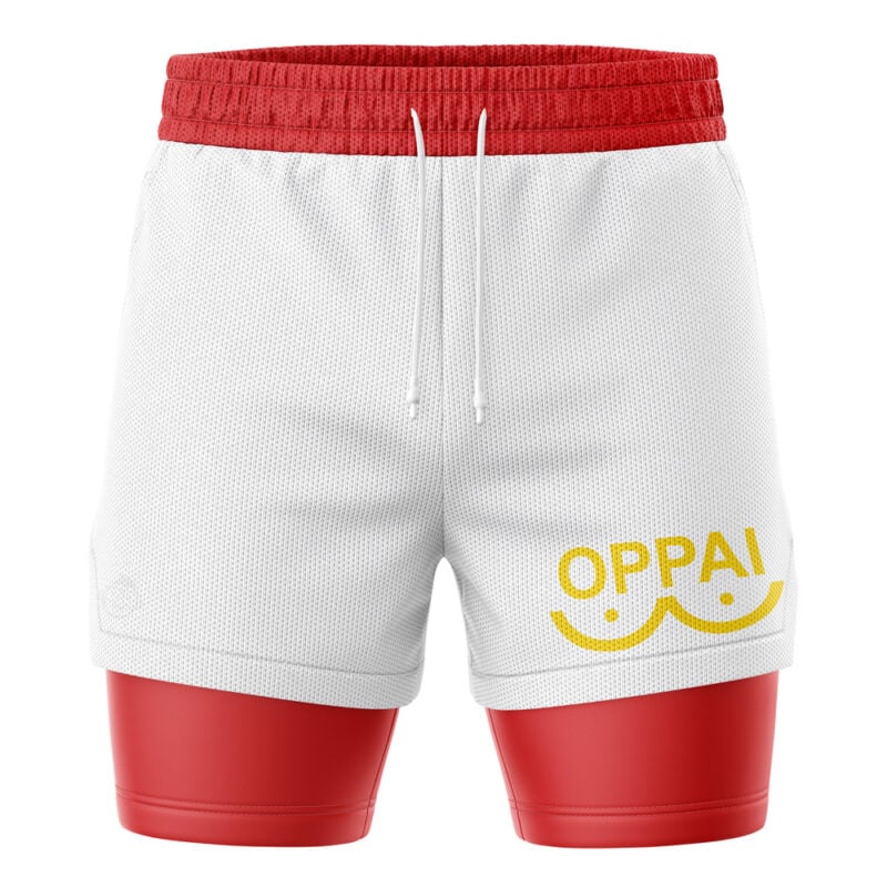 Saitama Oppai One Punch Man 2-in-1 Performance Shorts