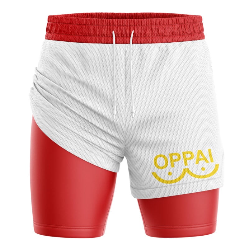 Saitama Oppai One Punch Man 2-in-1 Performance Shorts