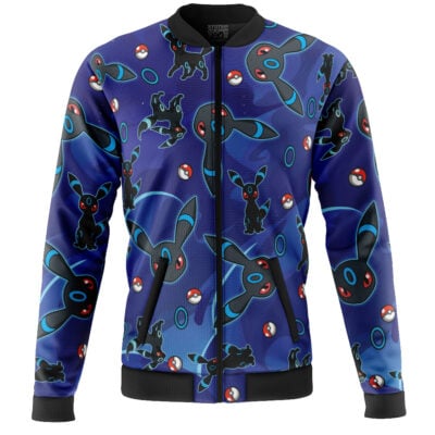 Shiny Umbreon Pattern Pokemon Casual Bomber Jacket