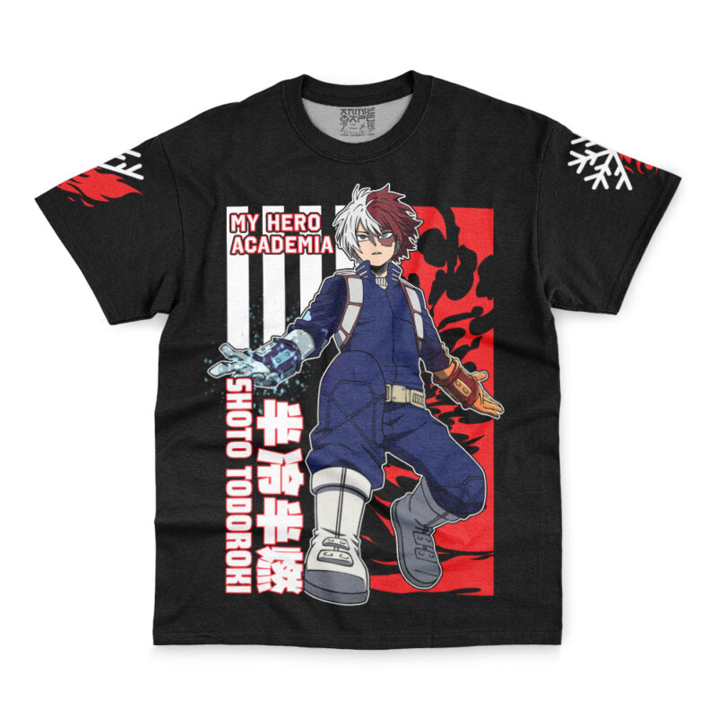 Shoto Todoroki Cold and Hot My Hero Academia Streetwear T-Shirt - Image 2