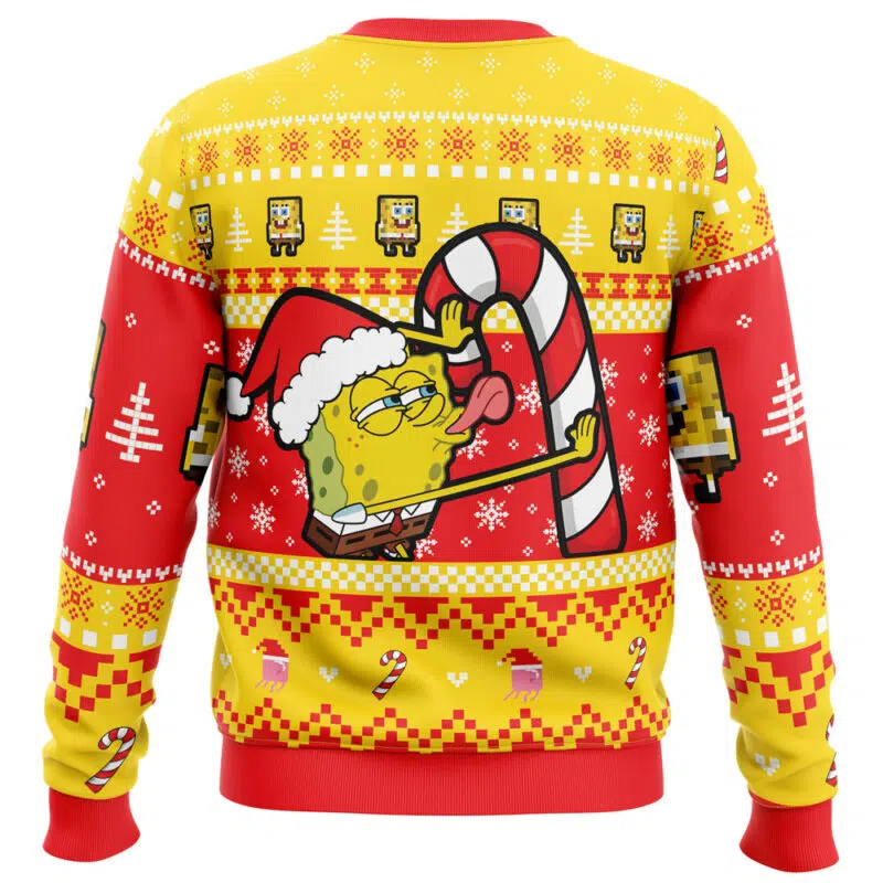 SpongeBob Licking SpongeBob Squarepants Ugly Christmas Sweater - Image 2