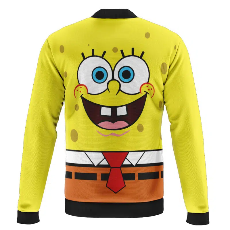 Spongebob Face Spongebob Squarepants Casual Bomber Jacket