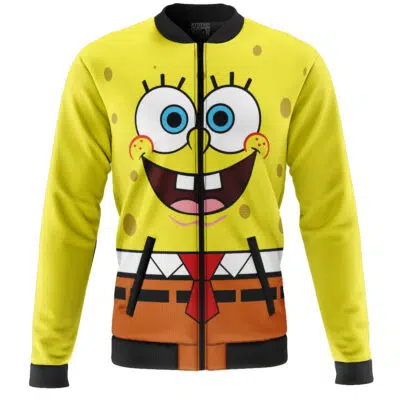 Spongebob Face Spongebob Squarepants Casual Bomber Jacket