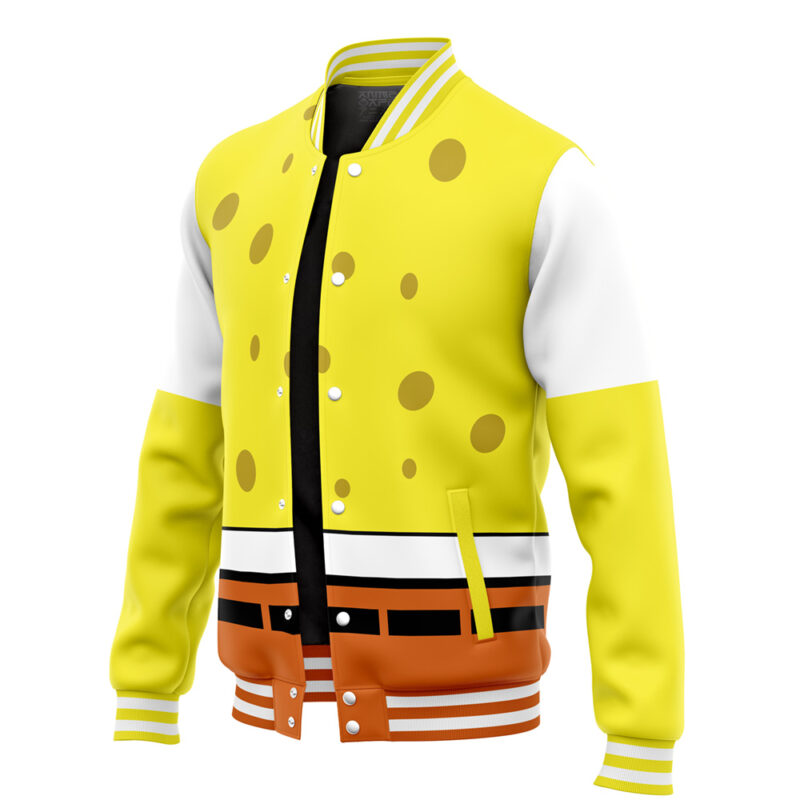Spongebob Face Spongebob Squarepants Varsity Jacket - Image 3