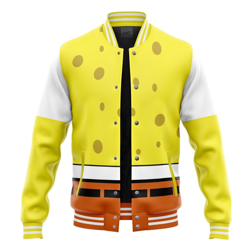 Spongebob Face Spongebob Squarepants Varsity Jacket - Image 4