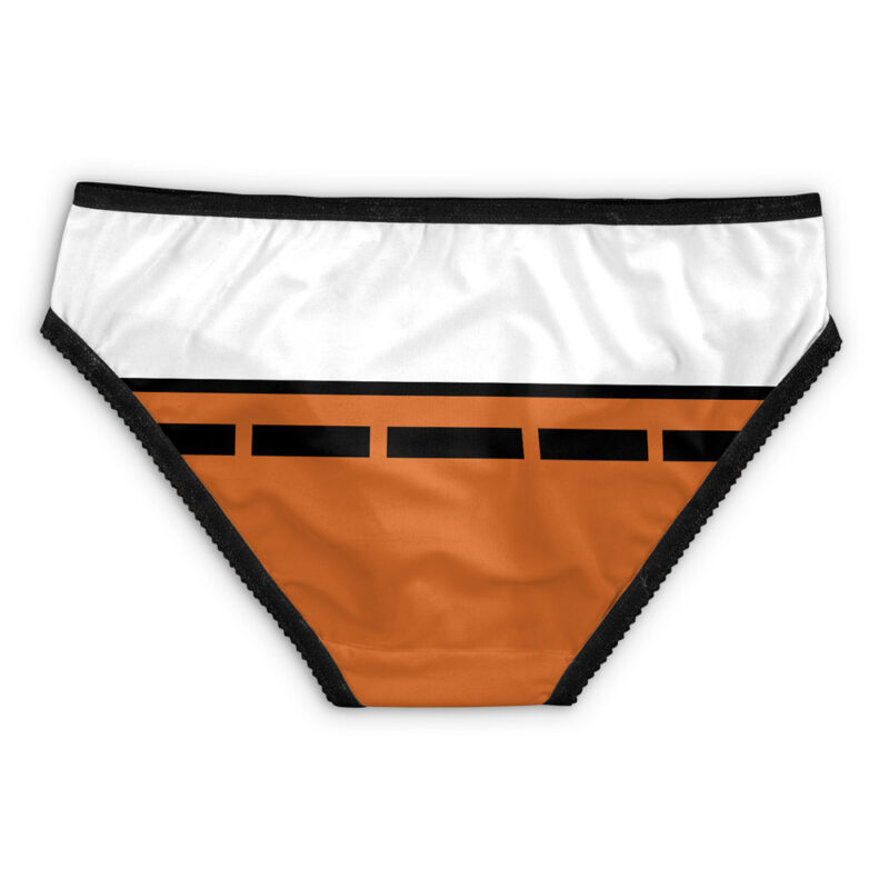 Patrick Star Spongebob Squarepants Panties: orange and white bikini bottom with a black waistband and black horizontal stripes on the front.