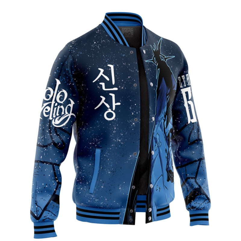 Statue of God Solo Leveling Varsity Jacket - Image 2