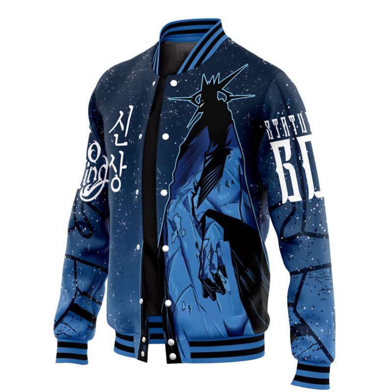 Statue of God Solo Leveling Varsity Jacket - Image 3