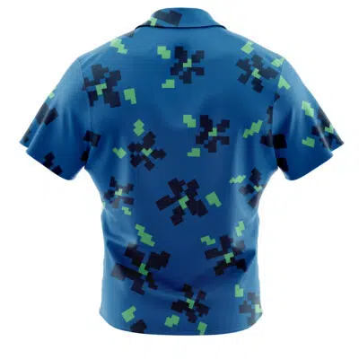 Steve A Minecraft Movie Button Up Hawaiian Shirt