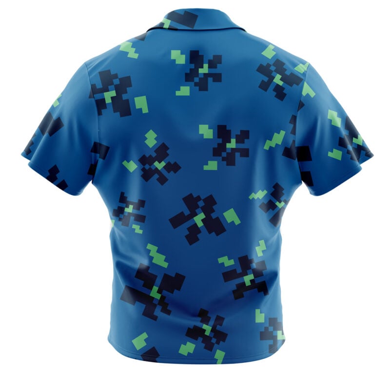 Steve A Minecraft Movie Button Up Hawaiian Shirt