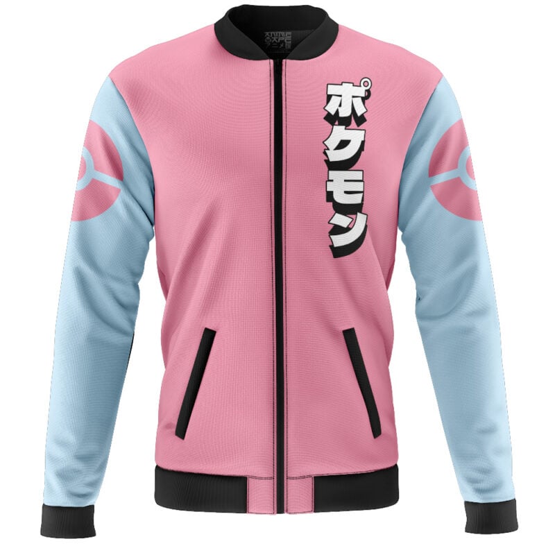 Sylveon Face Pokemon Casual Bomber Jacket - Image 2
