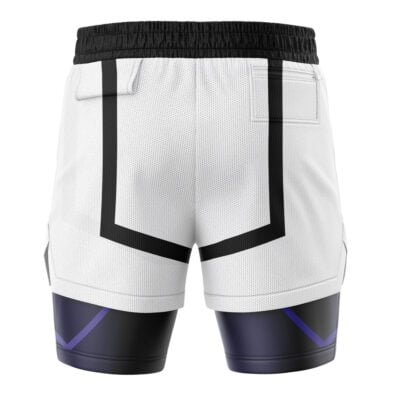 Team Z White Uniform Blue Lock 2-in-1 Performance Shorts