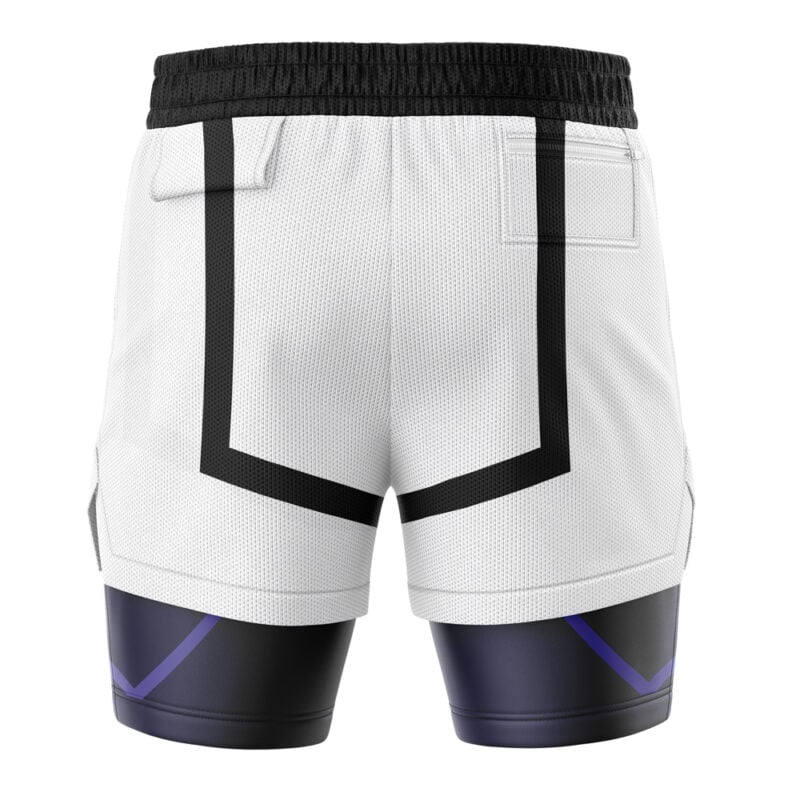 Team Z White Uniform Blue Lock 2-in-1 Performance Shorts