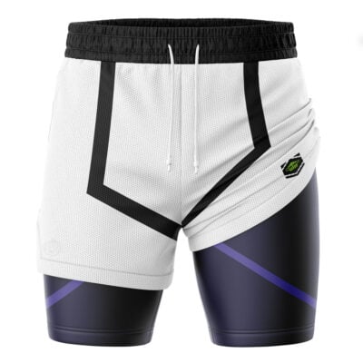 Team Z White Uniform Blue Lock 2-in-1 Performance Shorts