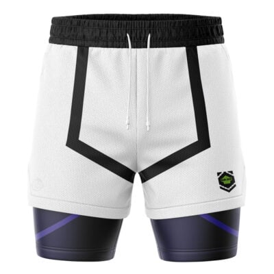 Team Z White Uniform Blue Lock 2-in-1 Performance Shorts