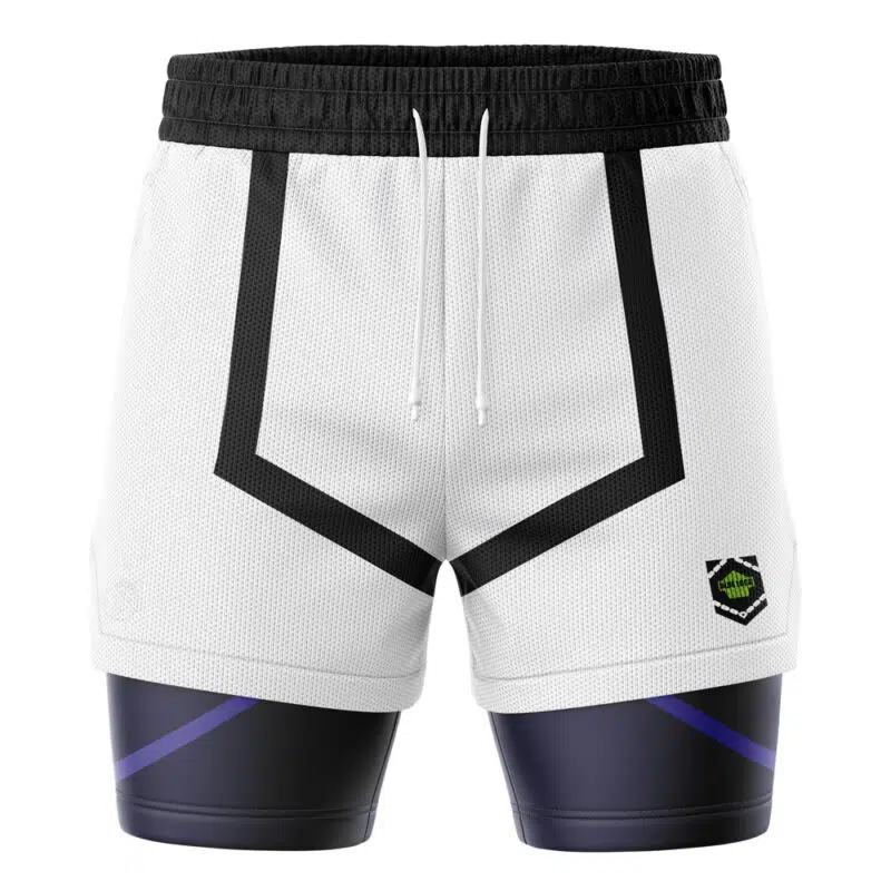Team Z White Uniform Blue Lock 2-in-1 Performance Shorts