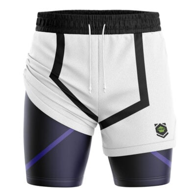Team Z White Uniform Blue Lock 2-in-1 Performance Shorts