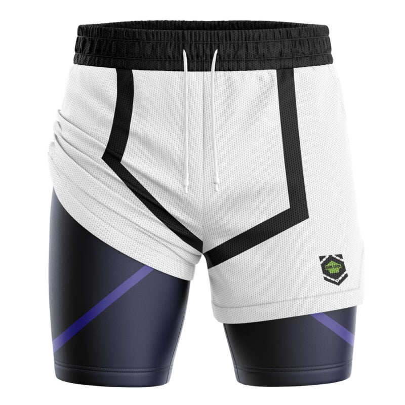 Team Z White Uniform Blue Lock 2-in-1 Performance Shorts