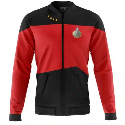 The Next Generation Red Star Trek Casual Bomber Jacket