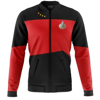 The Next Generation Red Star Trek Casual Bomber Jacket