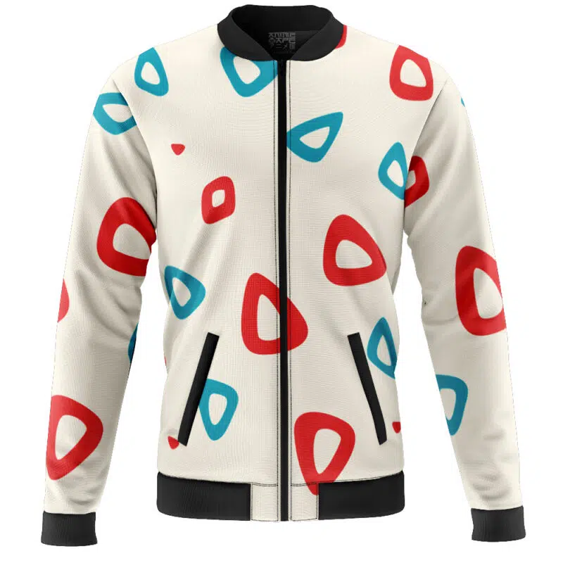 Togepi Pattern Pokemon Casual Bomber Jacket