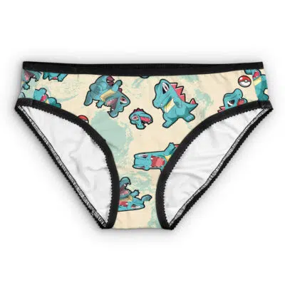 Totodile Pattern Pokemon Panties