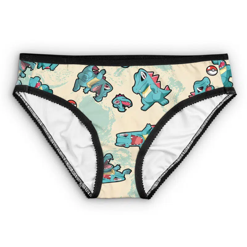 Totodile Pattern Pokemon Panties