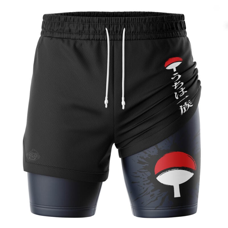 Uchiha Clan Shippuden 2-in-1 Performance Shorts