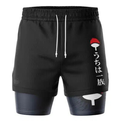 Uchiha Clan Shippuden 2-in-1 Performance Shorts