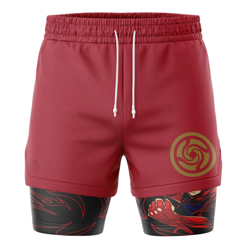 Yuji Itadori Black Flash Jujutsu Kaisen 2-in-1 Performance Shorts - Image 2