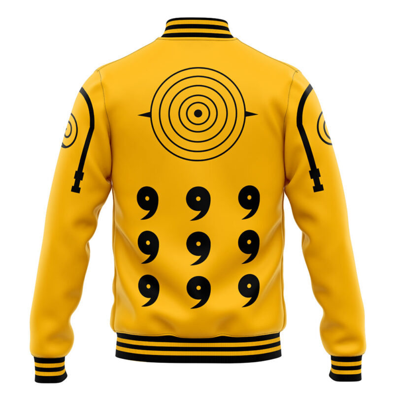 Nine-Tails Chakra Mode Shippuden Varsity Jacket - Image 4