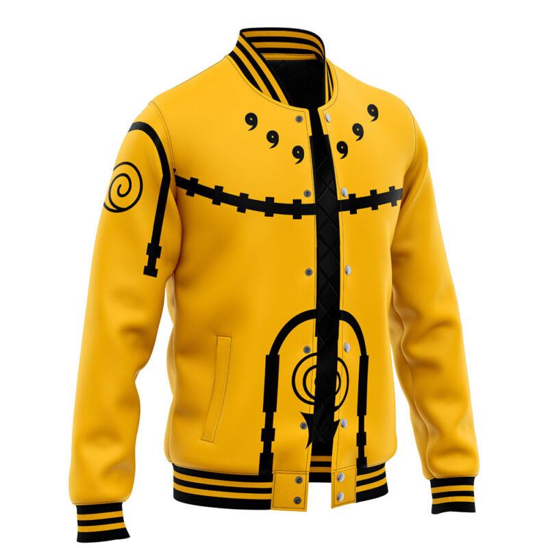 Nine-Tails Chakra Mode Shippuden Varsity Jacket - Image 2