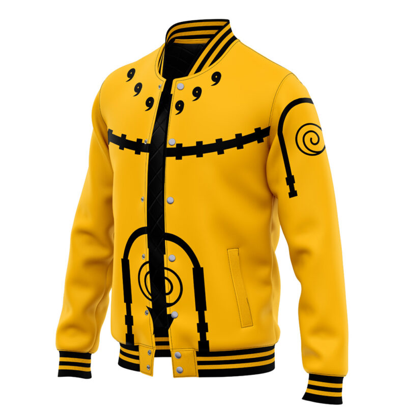 Nine-Tails Chakra Mode Shippuden Varsity Jacket - Image 3