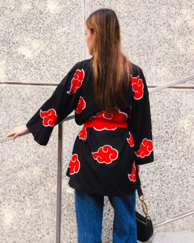Akatsuki Pattern Shippuden Happi Coat Haori Kimono