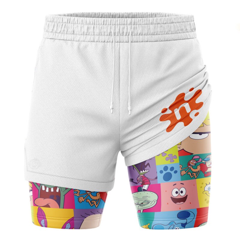 90s Nickelodeon Cartoon V2 2-in-1 Performance Shorts - Image 2