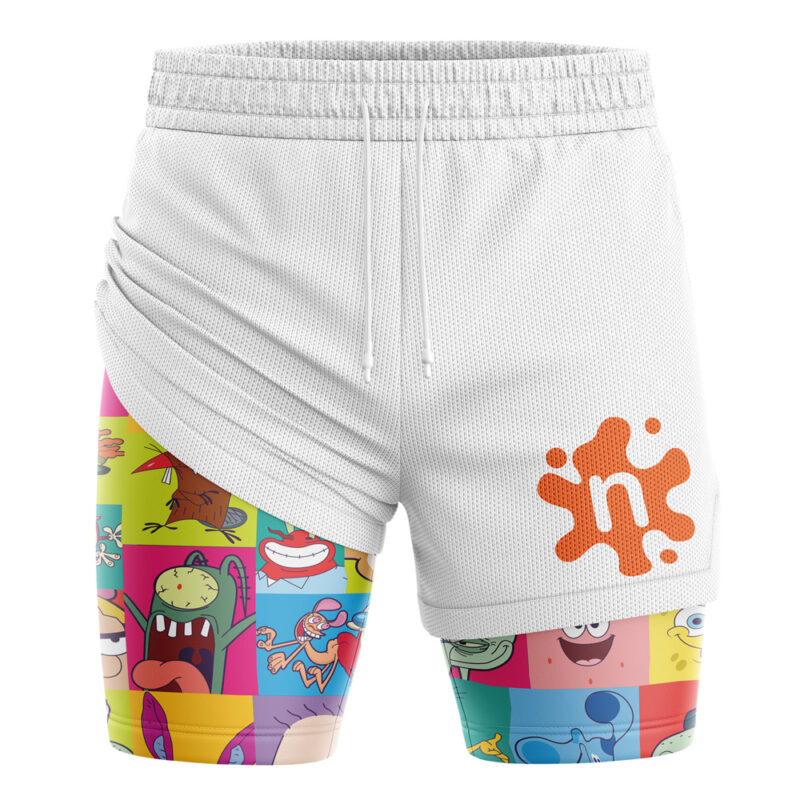 90s Nickelodeon Cartoon V2 2-in-1 Performance Shorts - Image 3