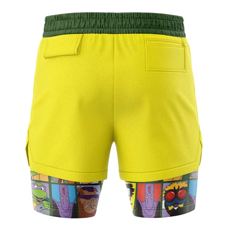 90s Turtle Teenage Mutant Ninja Turtle 2-in-1 Performance Shorts - Image 4