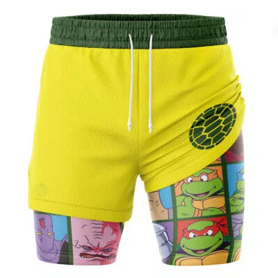 90s Turtle Teenage Mutant Ninja Turtle 2-in-1 Performance Shorts