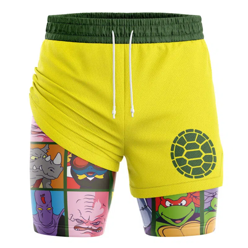 90s Turtle Teenage Mutant Ninja Turtle 2-in-1 Performance Shorts