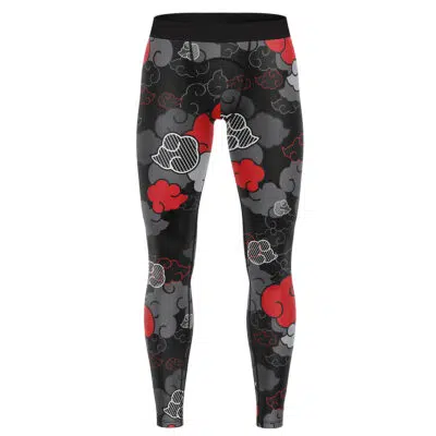 Akatsuki Black Aloha Shippuden Compression Pants Spats