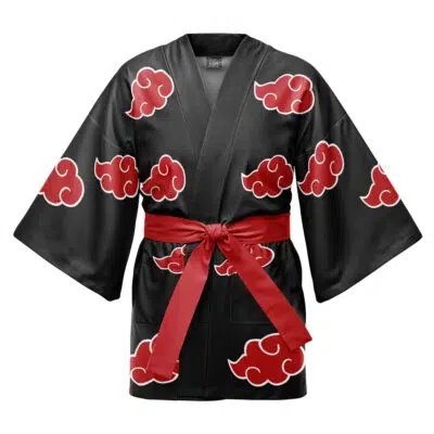 Akatsuki Pattern Shippuden Happi Coat Haori Kimono